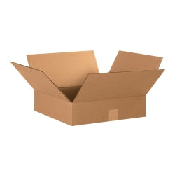 Partners Brand Flat Corrugated Boxes, 15in x 15in x 4in, Kraft, Pack Of 25