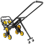 Mount-It! MI-924 Steel Stair Climber Hand Truck, 43inH x 15-3/4inW x 25-1/2inD, Black/Yellow