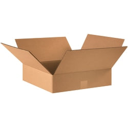 Partners Brand Flat Corrugated  Boxes, 16in x 16in x 4in, Kraft, Pack Of 25