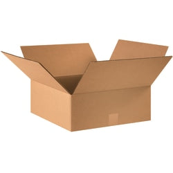 Partners Brand Flat Corrugated Boxes, 16in x 16in x 6in, Kraft, Pack Of 25