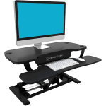 VersaDesk Power Pro Sit-To-Stand Electric Height-Adjustable Desk Riser, 40in x 24in, Black