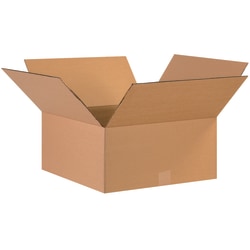 Partners Brand Corrugated Boxes, 17in x 17in x 8in, Kraft, Pack Of 20