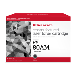 Office Depot Brand Remanufactured Black Toner Cartridge Replacement For HP 80AM