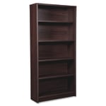 Lorell Prominence 2.0 60inH 5-Shelf Bookcase, Espresso