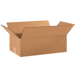 Partners Brand Corrugated Boxes, 18in x 10in x 6in, Kraft, Pack Of 25