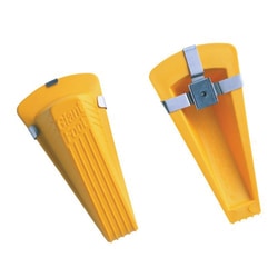 SKILCRAFT Wedge-Style Doorstop, 2inH x 3-1/2inW x 6-3/4inD, Yellow