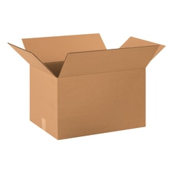 Partners Brand Corrugated Boxes, 20in x 14in x 12in, Kraft, Pack Of 20