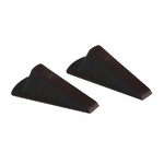 SKILCRAFT Wedge-Style Doorstops, 1-1/4inH x 1-1/4inW x 4-3/4inD, Brown, Pack Of 2 Doorstops