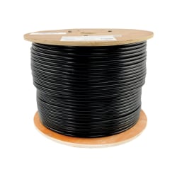 Eaton Tripp Lite Series Cat5e 350 MHz Solid Core Plenum-Rated (UTP) PVC Bulk Ethernet Cable - Black, 1000 ft. (304.8 m) - Bulk cable - 1000 ft - UTP - CAT 5e - IEEE 802.3ab/IEEE 802.5 - plenum, solid - black