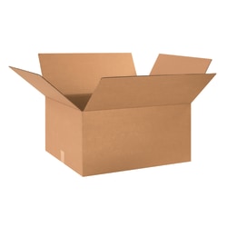 Partners Brand Corrugated Boxes, 24in x 20in x 12in, Kraft, Pack Of 10