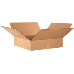 Partners Brand Flat Corrugated Boxes, 24in x 24in x 6in, Kraft, Pack Of 10