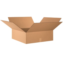 Partners Brand Flat Corrugated Boxes, 24in x 24in x 8in, Kraft, Box Of 10