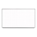 Luxor Ghost Grid Magnetic Dry-Erase Whiteboard, 40in x 72in, Aluminum Frame With Silver Finish