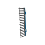 Knurr 010200078 Rack Cable Management Kit - Rack Cable Management Panel - Black - 2 - 18U Rack Height - 19in Panel Width