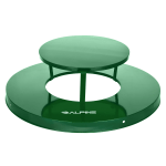 Alpine Industries Rain Bonnet Lid For Outdoor Metal Waste Receptacle, 7-5/8inH x 24-1/4inW x 24-1/4inD, Green