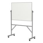 Ghent Reversible Magnetic Dry-Erase Whiteboard, 72in x 53in, Aluminum Frame With Silver Finish