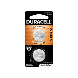 Duracell 3-Volt Lithium 2032 Coin Batteries, Pack Of 2