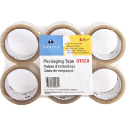 Sparco Transparent Hot-melt Tape - 55 yd Length x 2in Width - 1.9 mil Thickness - 3in Core - 36 / Carton - Clear