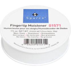 Sparco 1 3/4 Ounce Fingertip Moistener - Non-slip, Greaseless, Stainingless, Odorless - 1.75 oz - White