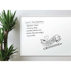 U Brands Non-Magnetic Melamine Dry Erase Board, 70in X 47in, Silver Aluminum Frame