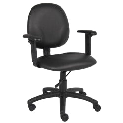 Sinfonia Sing Ergonomic Mesh/Fabric Mid-Back Task Chair With Antimicrobial Protection,  Adjustable Height  Arms, Copper/Gray/Black