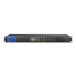 Linksys Business LGS124P - Switch - unmanaged - 12 x 10/100/1000 (PoE+) + 12 x 10/100/1000 - rack-mountable - PoE+ (120 W) - AC 100/230 V