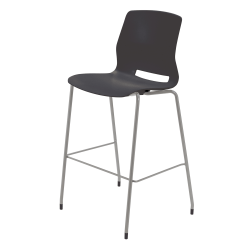 National Public Seating Hardboard Stools, 24inH, Gray, Set of 4