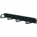 APC 1U Horizontal Cable Organizer - Cable Manager - Black - 1U Rack Height