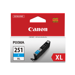 Canon CLI-251XL High-Yield Cyan Ink Tank, CLI-251C XL