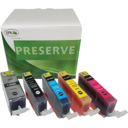 IPW Preserve Remanufactured Black And Photo Black And Cyan, Magenta, Yellow Ink Cartridge Replacement For Canon 225, 226, Pack Of 5