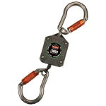 Ergodyne Squids 3003 Retractable Tool Lanyard With Dual Locking Carabiners, 48in, Gray