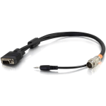 C2G 1.5ft RapidRun VGA (HD15) + 3.5mm Flying Lead - 1.50 ft Mini-phone/Proprietary/VGA A/V Cable for Audio/Video Device, Projector, Notebook, Interactive Whiteboard - First End: 1 x 15-pin HD-15 - Male - Second End: 1 x Mini-phone Stereo Audio