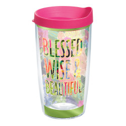 Tervis Hallmark Blessed Wise And Beautiful Tumbler With Lid, 16 Oz, Clear