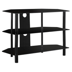 Monarch Specialties Chloe TV Stand, 24inH x 35-3/4inW x 15-3/4inD, Black