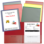 C-Line Classroom Connector Folders, Letter Size, Assorted Colors, Pack Of 6