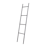 Honey Can Do Leaning Ladder Rack, 4 Rungs, 69-1/8inH x 15inW, Black