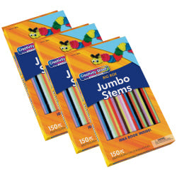 Chenille Kraft Jumbo Pipe Cleaners, Assorted, Pack Of 100