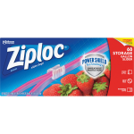 Ziploc Gallon Storage Slider Bags, Blue, Pack Of 68 Bags