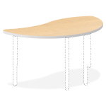 HON Build Series Wisp-Shape Table Top, 1 1/8inH x 54inW x 30inD, Maple