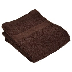 Valu Hand Towels, 16in x 27in, Brown, Pack Of 12 Towels