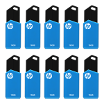 HP v150w USB 2.0 Flash Drives, 16GB, Blue, Pack of 10