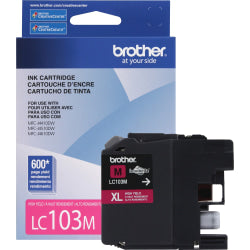 Brother LC103 High-Yield Magenta Ink Cartridge, LC103M