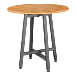 Vari Standing Round Table, Butcher Block