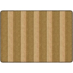 Flagship Carpets Basketweave Stripes Classroom Rug, 6ft x 8 3/8ft, Brown