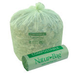 Stalk Market 0.8-Mil Compostable Trash Liners, 33 Gallons, Box Of 200 Bags