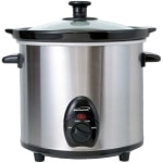 Brentwood 3-Quart Slow Cooker, 11in x 10-1/2in, Silver