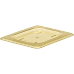 Cambro H-Pan High-Heat GN 1/8 Flat Covers, 3/8inH x 5-1/4inW x 6-3/8inD, Amber, Pack Of 6 Covers