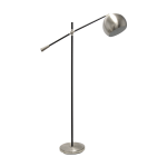 Lalia Home Swivel Floor Lamp, 59inH, Brushed Nickel/Matte Black