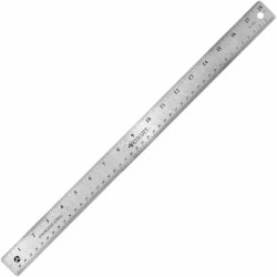 Westcott Stainless Steel Rulers, 18in L x 1in W, Stainless Steel, Pack Of 12