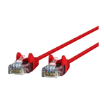 Belkin Slim - Patch cable - RJ-45 (M) to RJ-45 (M) - 4 ft - UTP - CAT 6 - molded, snagless - red